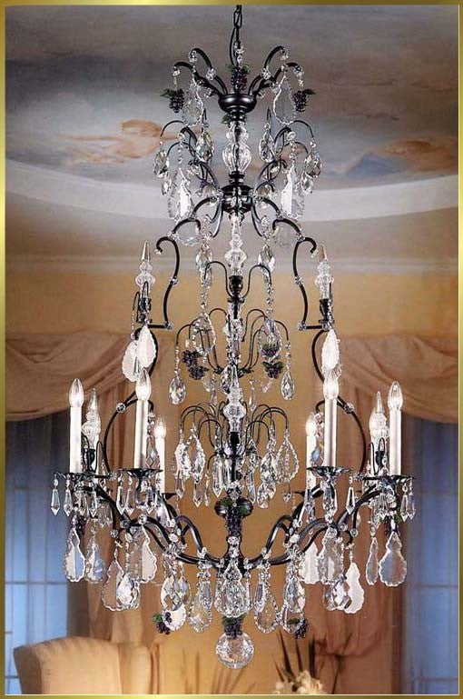 8 Light Versailles crystal Chandeliers in matt black finish