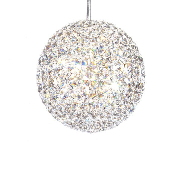 Contemporary ball Crystal Chandelier in polished chrome finish