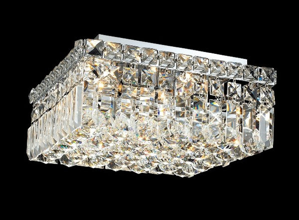 4 Light contemporary ceiling light dressed with crystal balls