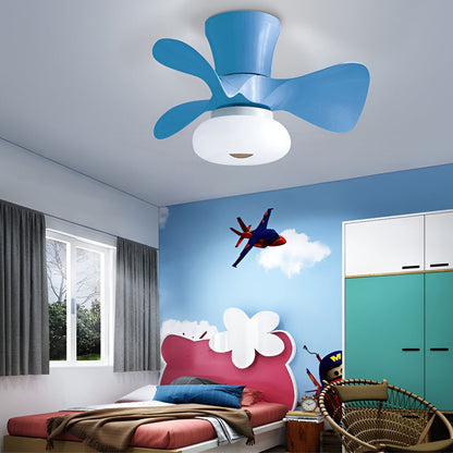 Macaron Color 3 Step Dimming LED Nordic Inverter Ceiling Fan Lights