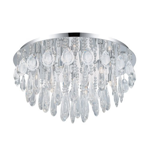 EGLO Calaonda Chrome Seven Light Ceiling Light