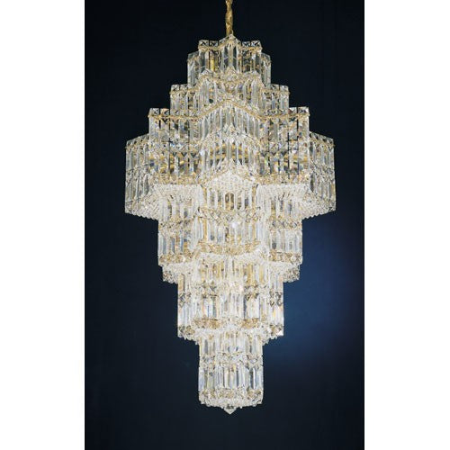 Gold 35-Light Clear Gemcut Pendant, 22.5W x 41.5H x 22.5D