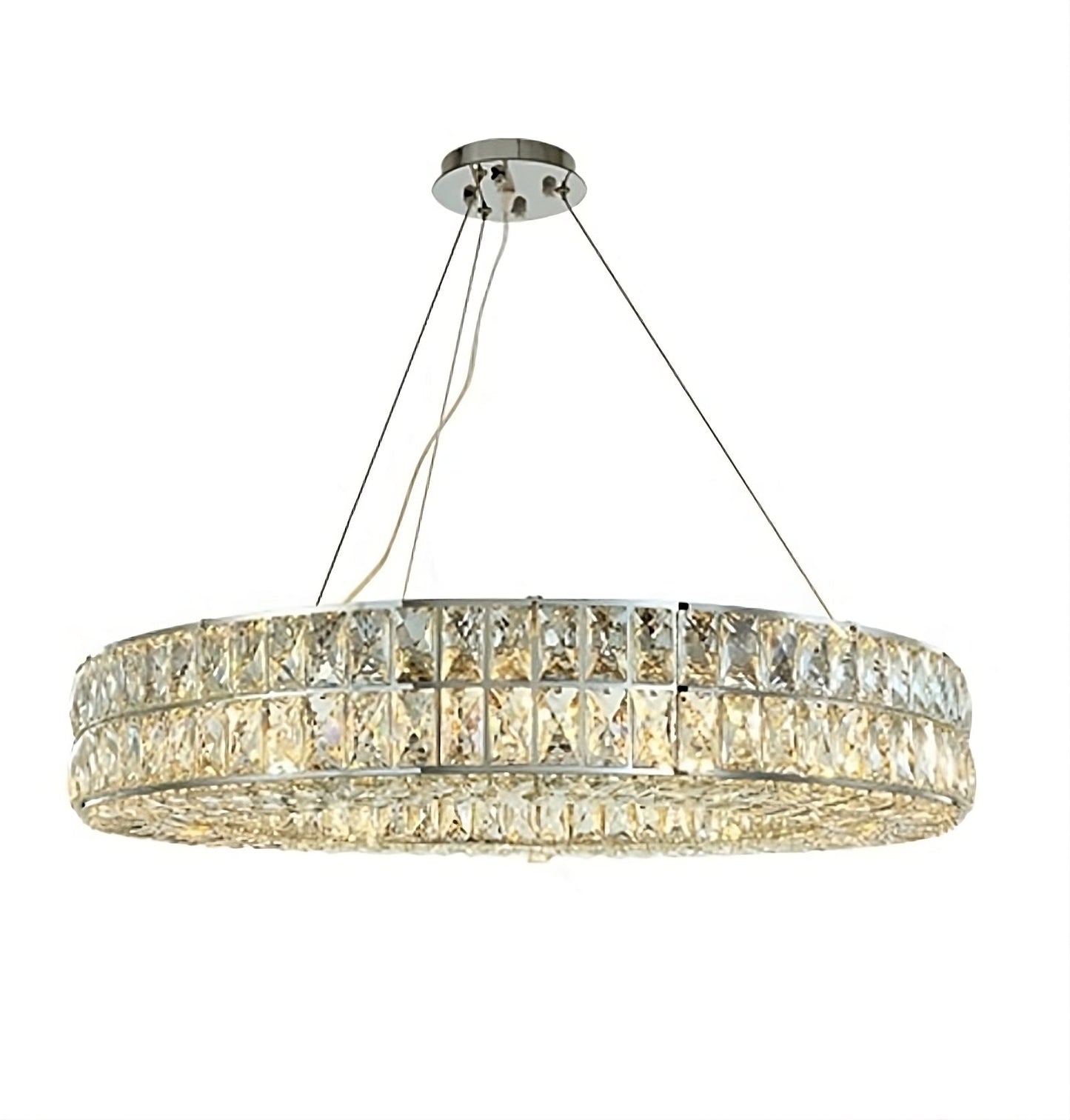 Bacci Crystal Wheel Chandelier, Chrome