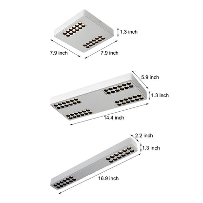 Square/Rectangle Aluminum LED Flush Mounted Ceiling Downlight