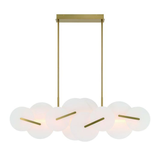 Nuvola 2-Light LED Chandelier in Gold