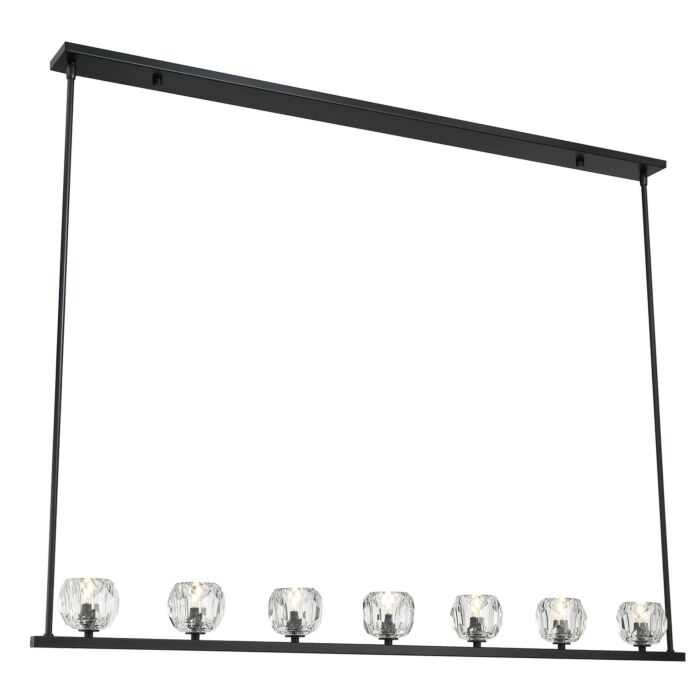 Aragon 7-Light LED Chandelier in Matte Black