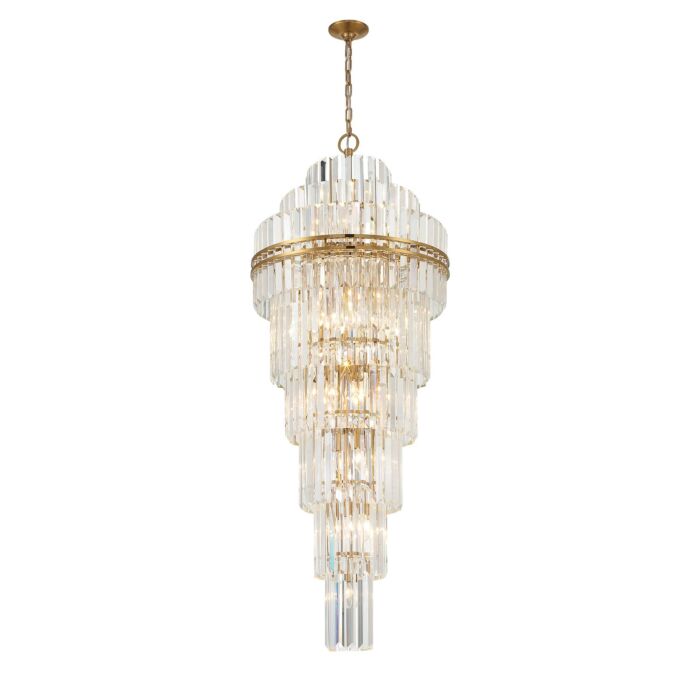 Hayes 31-Light 3Chandelier in Aged Brass