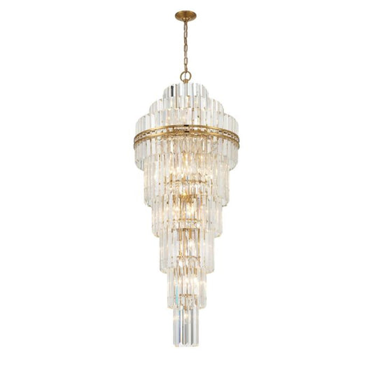 Hayes 31-Light 3Chandelier in Aged Brass