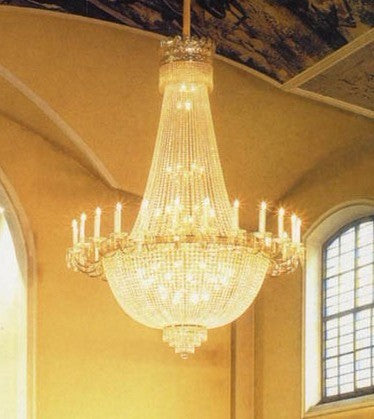 78 Lights crystal chandelier in gold finish