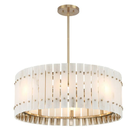 Bardon 8-Light Pendant in Celeste Brass