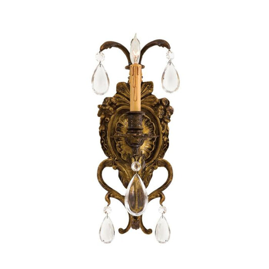 Metro 1-Light Wall Sconce in Oxidated Brass