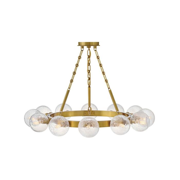 Coco 12-Light LED Chandelier in Lacquered Brass