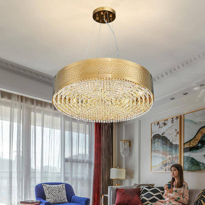 Modern LED Crystal Drum Chandelier By Morsale