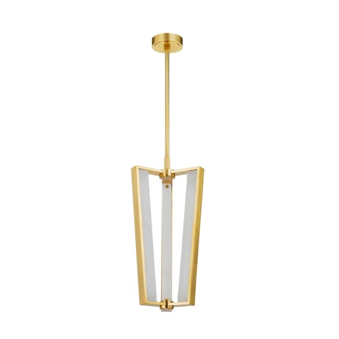 Edgemere 3-Light LED Pendant in Aged Brass