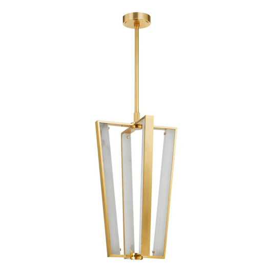 Edgemere 4-Light LED Pendant in Aged Brass