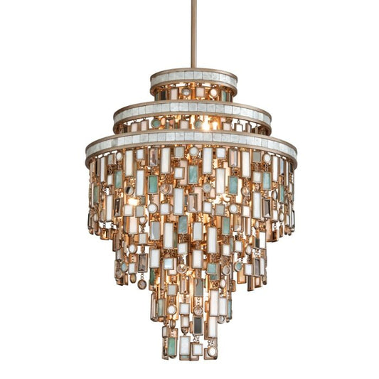 Dolcetti 7-Light Chandelier in Champagne Leaf