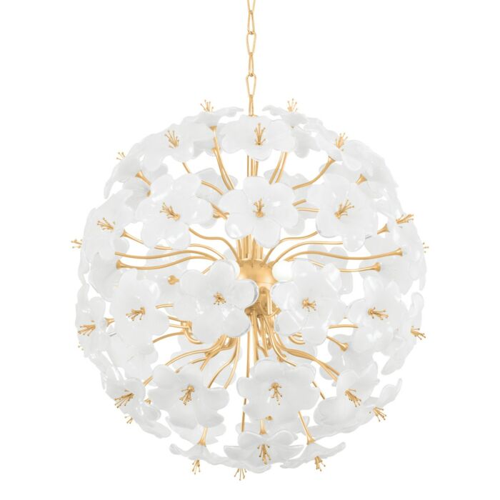 Hygea 8-Light Chandelier in Gold Leaf