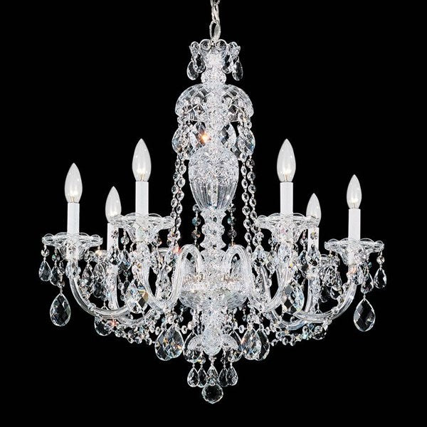 Polished chrome 7 Light Bohemian crystal Chandelier