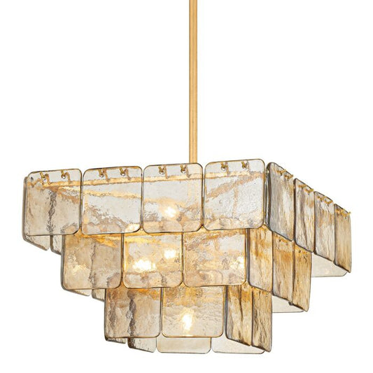 Regal 9-Light Chandelier in Vintage Gold Leaf