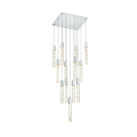 Aurora 13-Light 1Pendant in Chrome and Clear