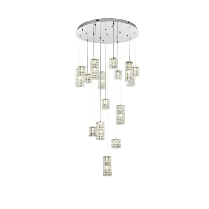 Aston 16-Light LED Pendant in Chrome