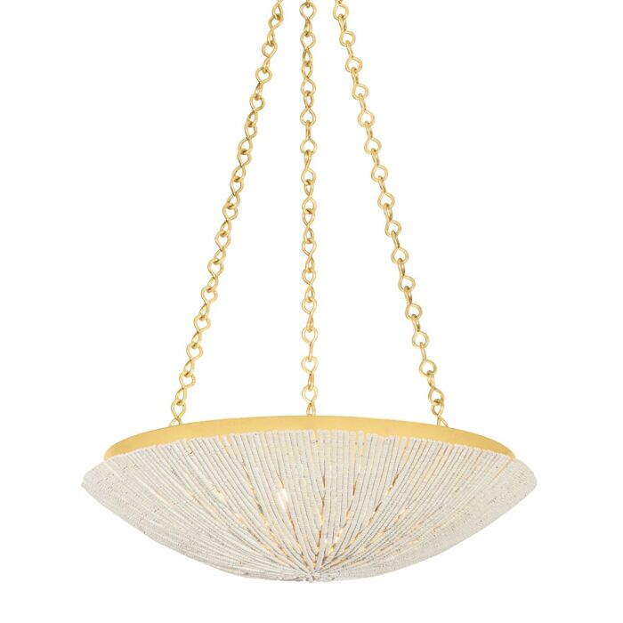 Summerside 4-Light Pendant in Vintage Gold Leaf