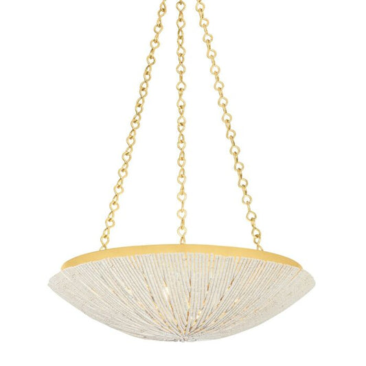 Summerside 4-Light Pendant in Vintage Gold Leaf