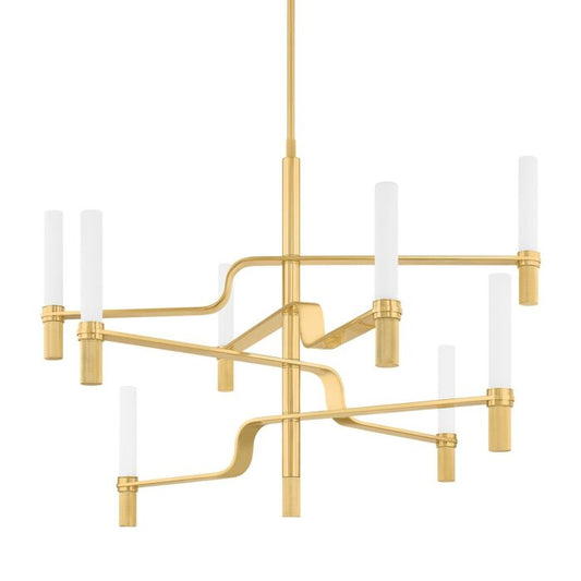 Allentown 8-Light LED Chandelier in Aged Brass