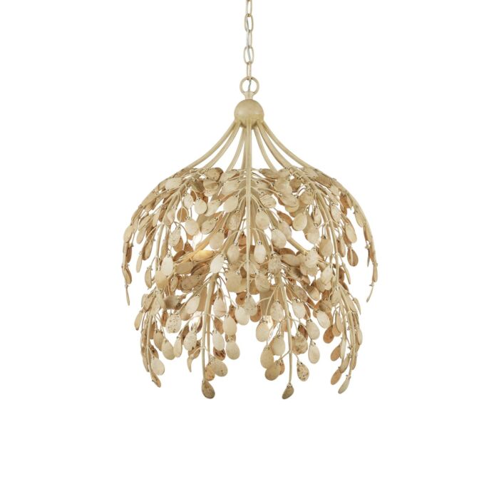 Maypan 6-Light Pendant in Coco Cream with Natural