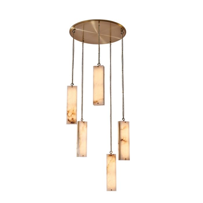 Vertical LED Pendant in Winter Brass