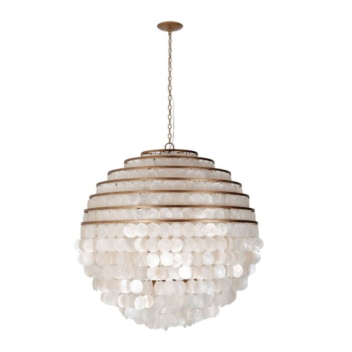 Sphere 8-Light Pendant in Pearlized Antique Brass