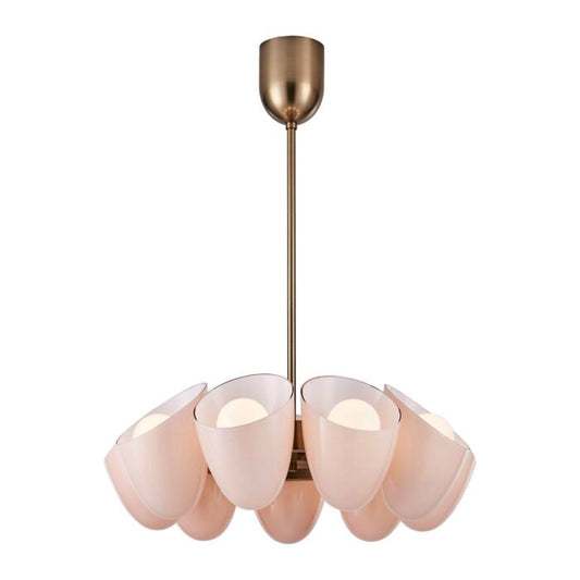 COCOON 9-Light Chandelier in Winter Brass