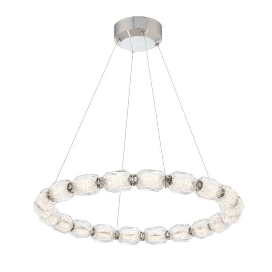 Seduction 1-Light LED Pendant in Polish Nickel