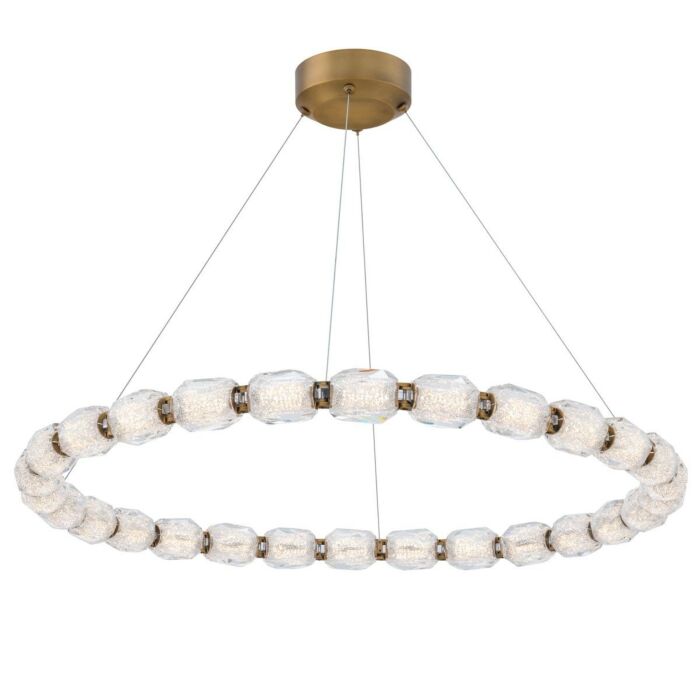 Seduction LED Pendant in Aged Brass