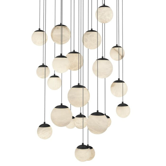 Pisces 21-Light LED Pendant in Black