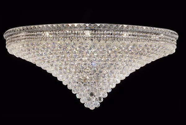 33 light large crystal flush mount ceiling light dressed with crystal balls