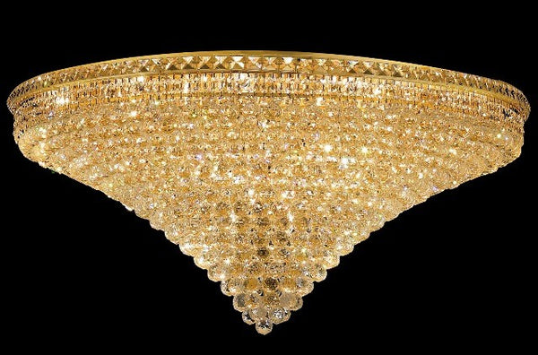 33 light large crystal flush mount ceiling light dressed with crystal balls