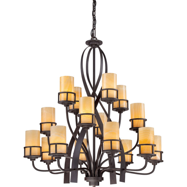 Bronze 48-Inch 16-Light Chandelier