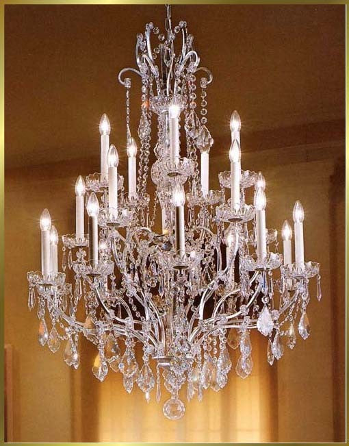 20 Light Versailles crystal Chandeliers in satin silver finish