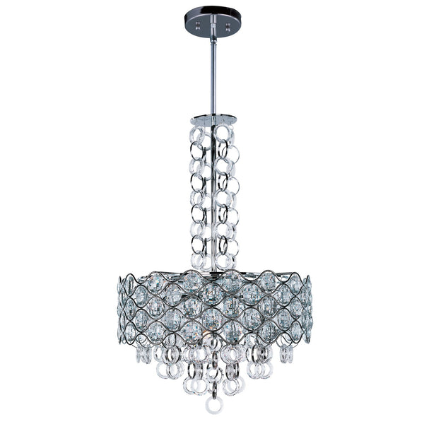 International Cirque Polished Chrome Eight-Light Single Pendant