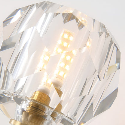 Ball-shaped LED Crystal Gold Postmodern Plug in Sconce Lighting Wall Lamp