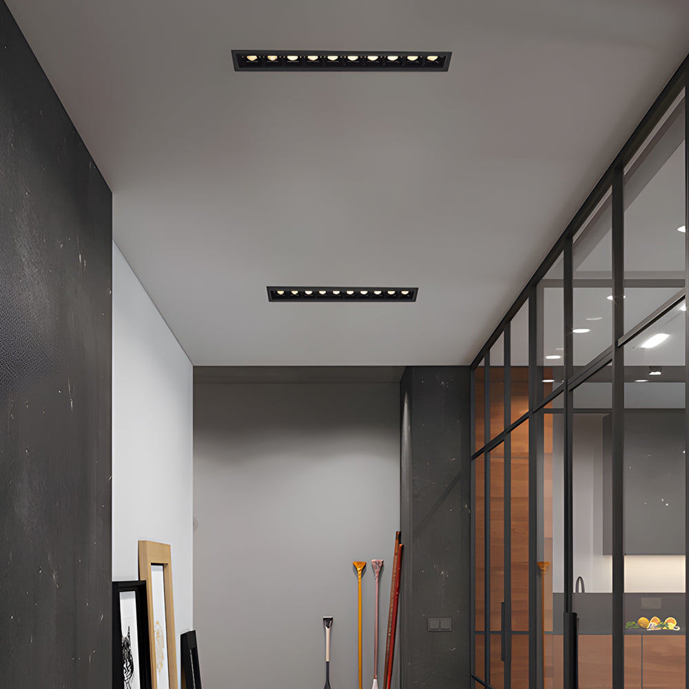 Modern LED Linear Recessed Ceiling Downlight, 1/2/5/10/15-Light