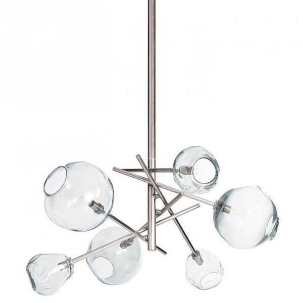 Chandelier, 6-Light, Polished Nickel, 43.5"W (16-1089PN 504X202)