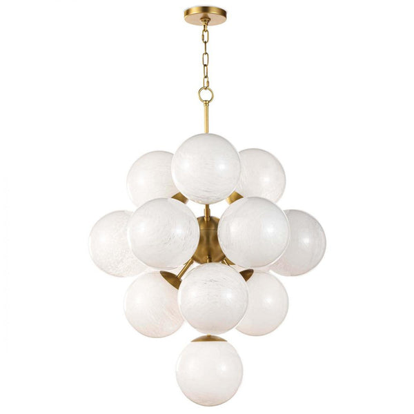 Chandelier, 13-Light, Natural Brass, 41"H (16-1278SRLNB 50500QF)