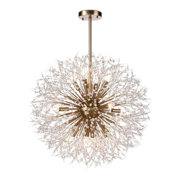 Chandelier, 12-Light, Natural Brass, 35.75"H (16-1325 50501Q4)