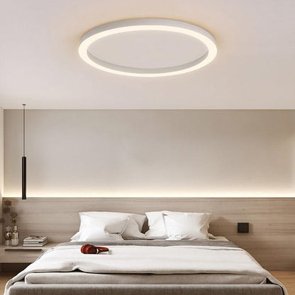 16'' Modern Simple Circle Flush Mount LED Lights Dimmable Ceiling Lights with Remote