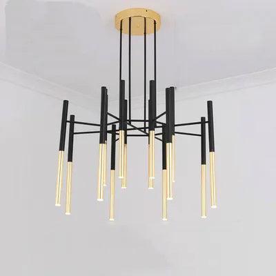 Metal Tubular Electrolier Chandelier