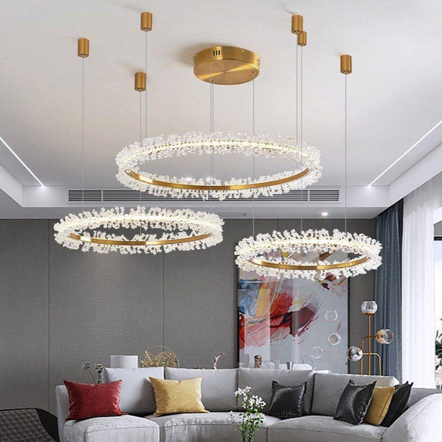 Capri 3-Ring Crystal Chandelier