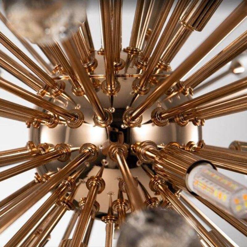 Rose Gold Crystal Sphere Light Fixture