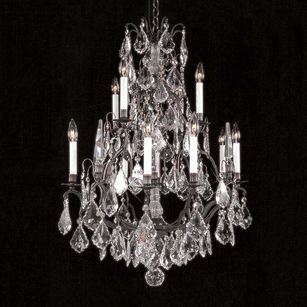 12 Light Versailles crystal Chandelier ,Rust frame